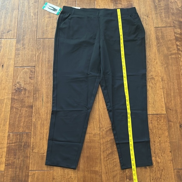 32 Degrees Cool Black Pants Ankle Length Knit Elastic Waist Tapered Smooth - Picture 4 of 9